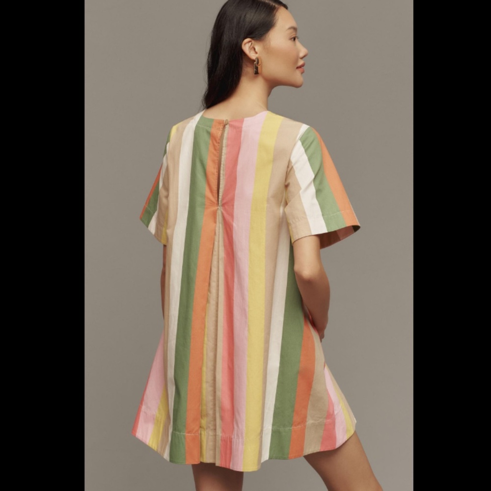 Anthropologie The Emmy Short-Sleeve Swing Mini Dress by Maeve - Picture 3 of 4